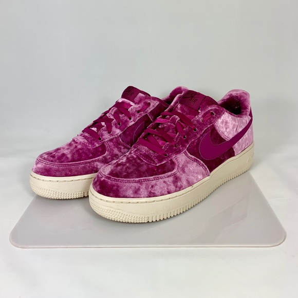 Nike Air Force 1 LV8 Bordeaux Plum Velvet Sneaker - Picture 4 of 6